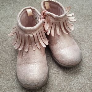 Grey Boots/Carter's Pink Glitter Boots